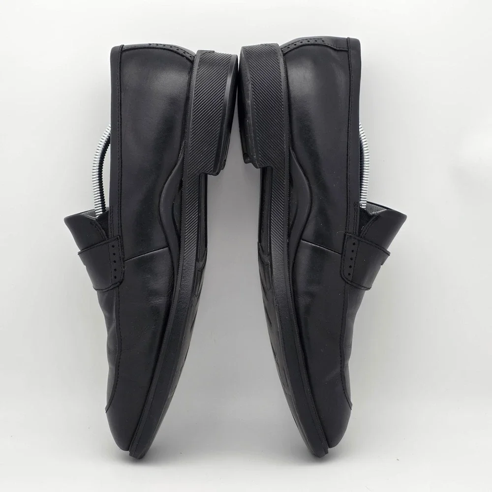 Johnston & Murphy Penny Loafer Men 11.5 Dual Width Black Waterproof Leather Shoe